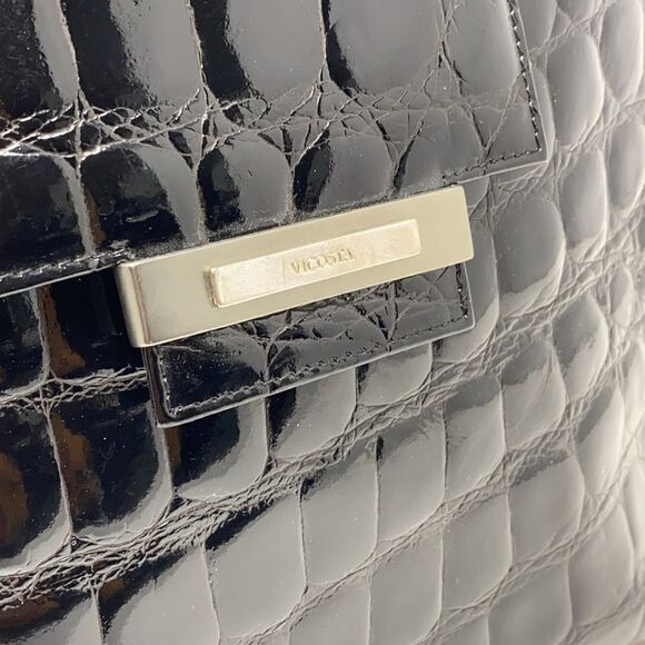 Vicosta Croc Embossed Leather Classic Satchel Bag Made in Spain - Picture 7 of 12